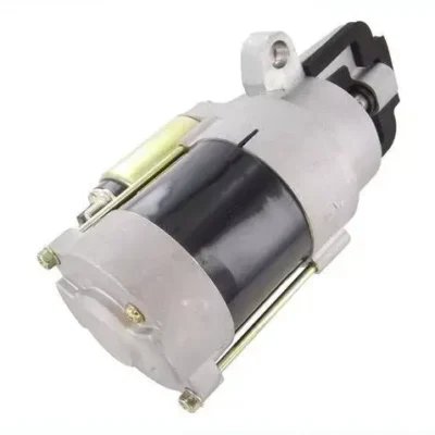 Starter motor for gasoline and diesel engines with copper and steel components